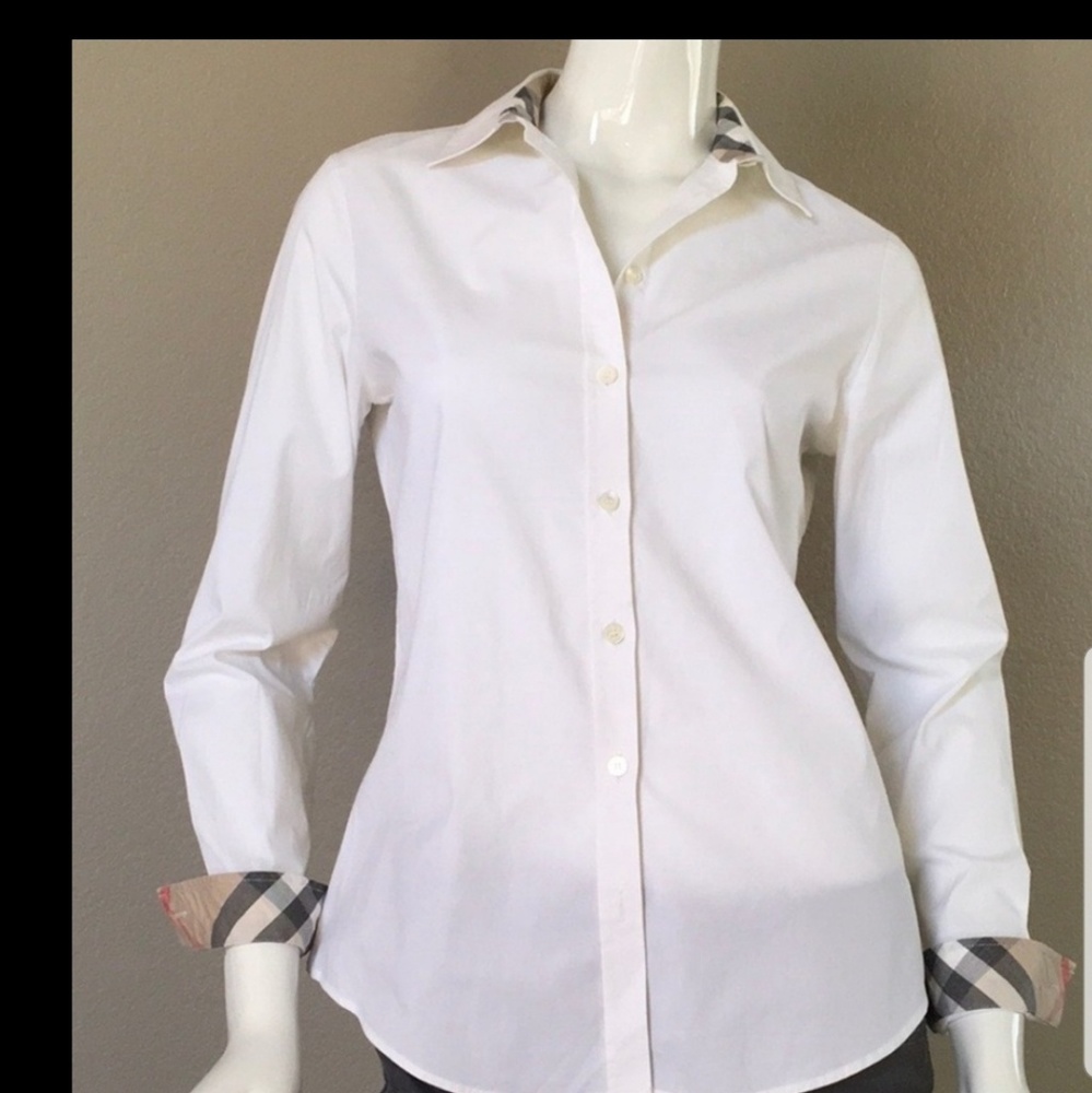 Burberry button up Nova Check cuff shirt